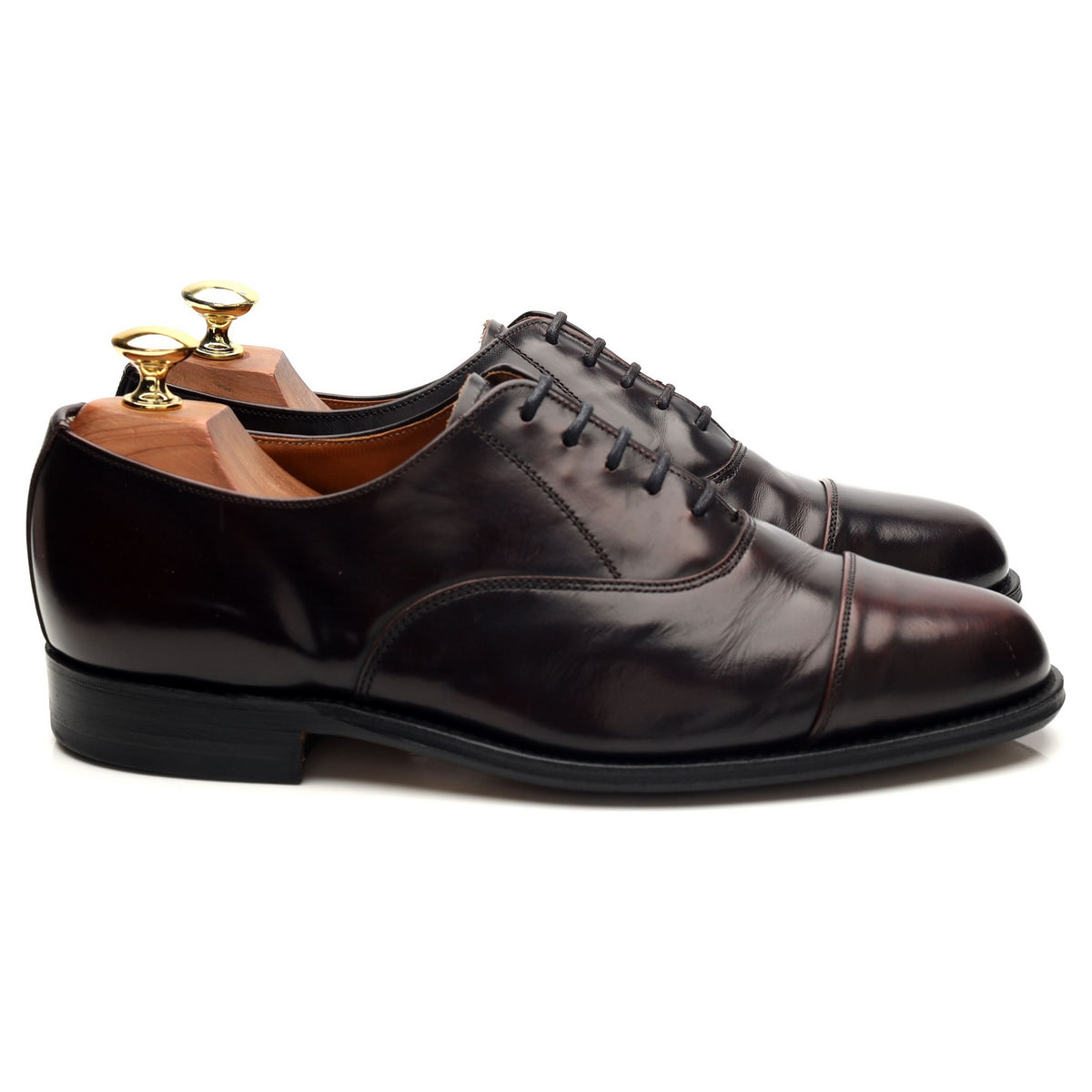 &#39;Camden&#39; Burgundy Leather Oxford UK 7.5 FX