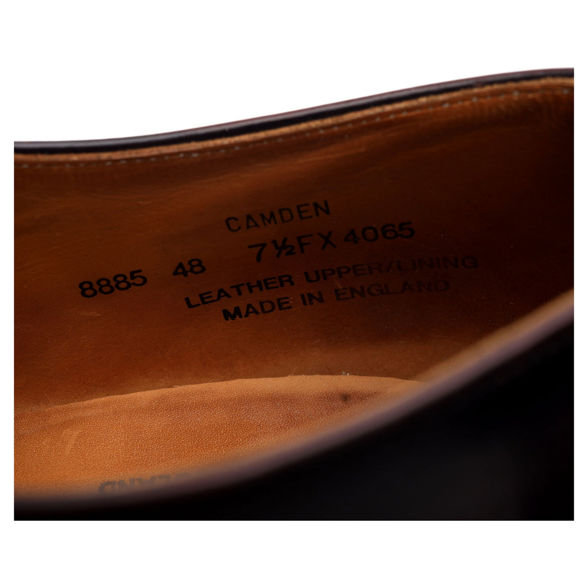 &#39;Camden&#39; Burgundy Leather Oxford UK 7.5 FX
