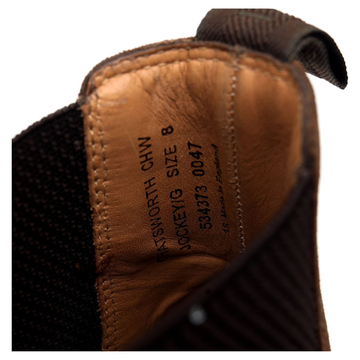 1880 &#39;Chatsworth&#39; Dark Brown Waxed Suede Chelsea Boots UK 8 G