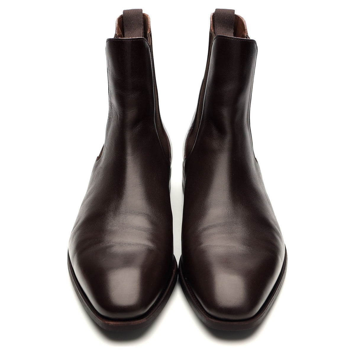 &#39;80216&#39; Dark Brown Leather Chelsea Boots UK 10 EE