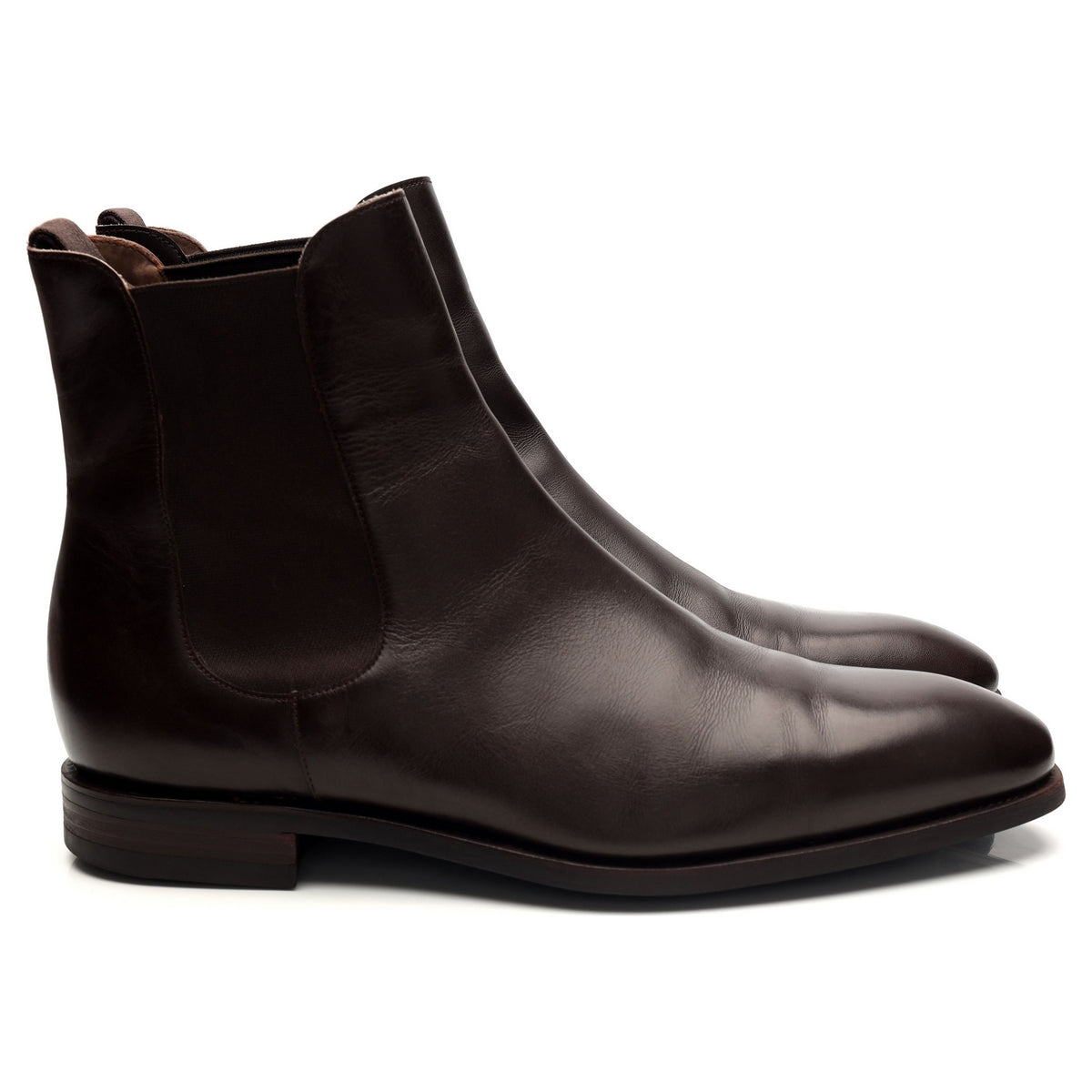 &#39;80216&#39; Dark Brown Leather Chelsea Boots UK 10 EE