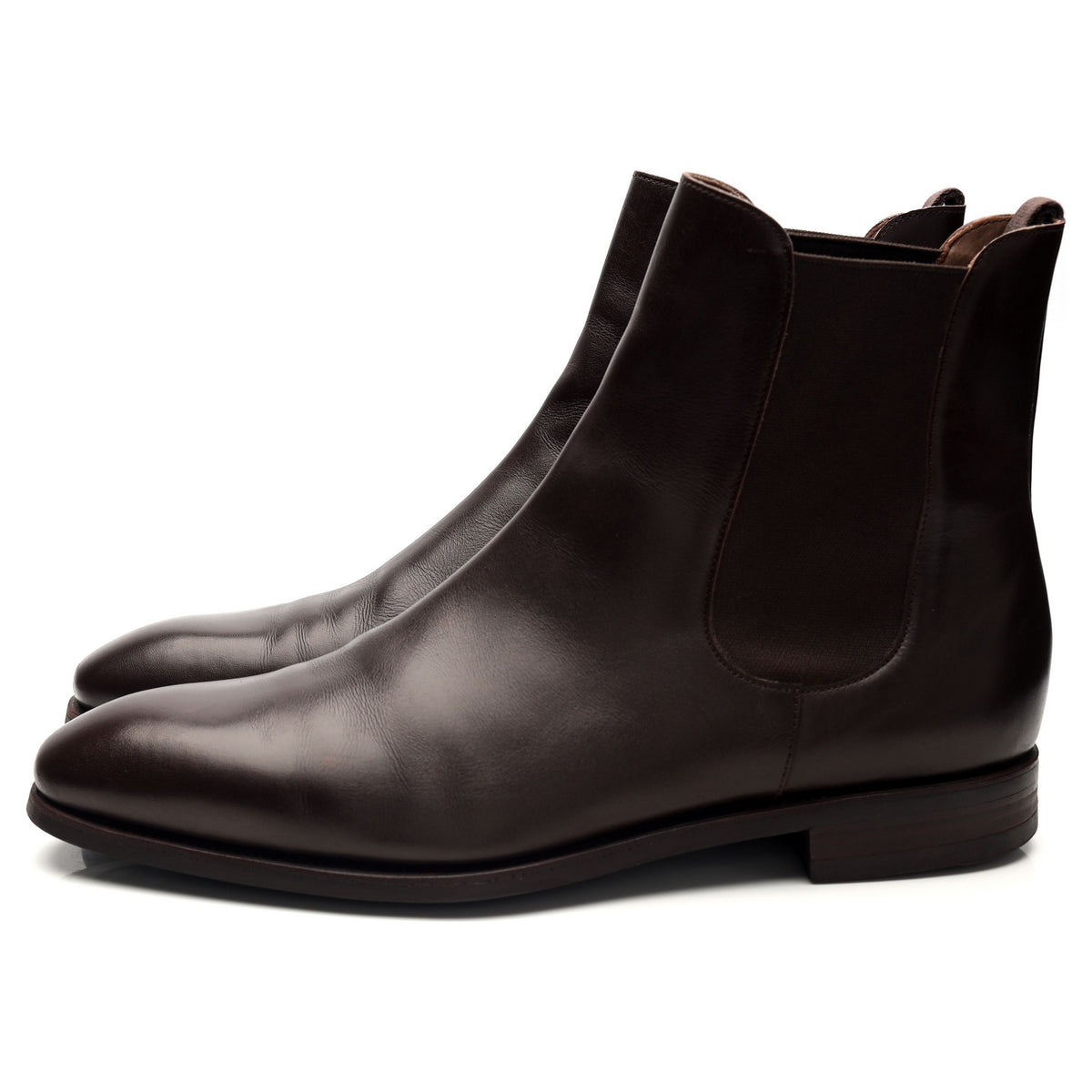 &#39;80216&#39; Dark Brown Leather Chelsea Boots UK 10 EE