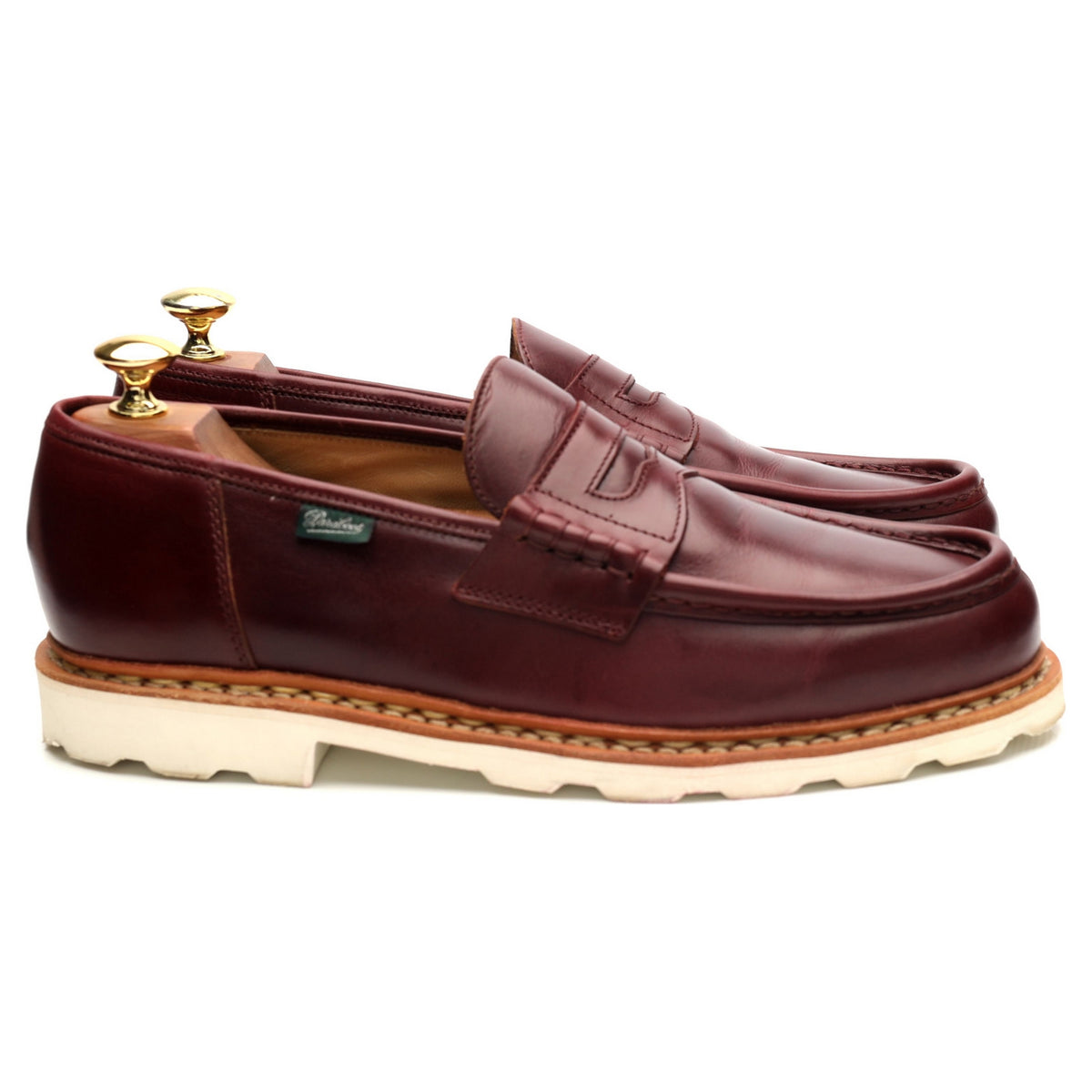 'Reims' Burgundy Leather Loafers UK 8.5 F