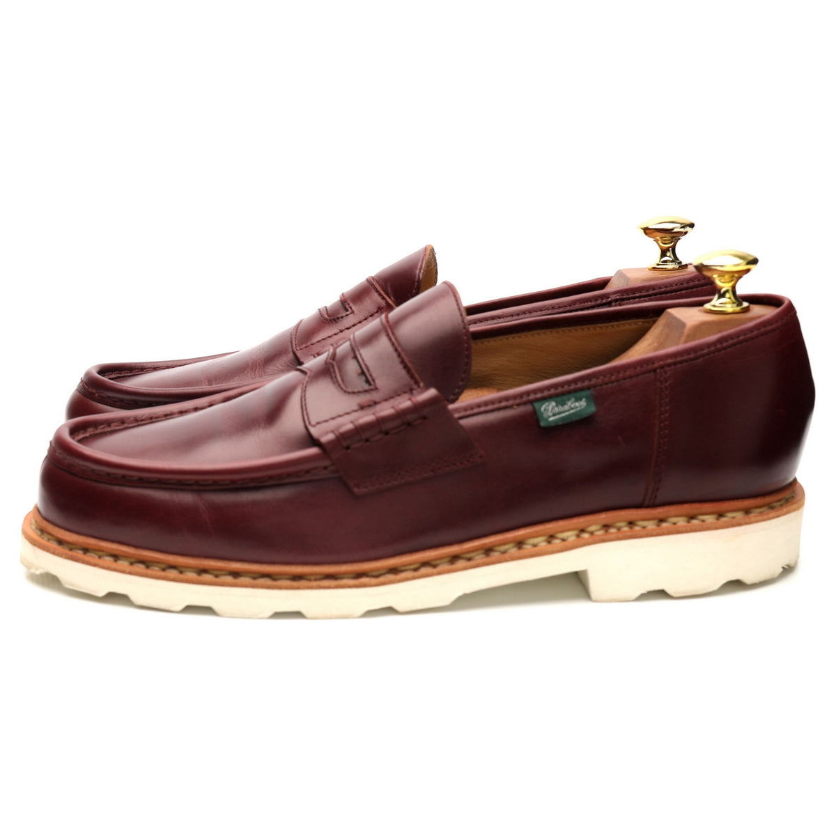 &#39;Reims&#39; Burgundy Leather Loafers UK 8.5 F
