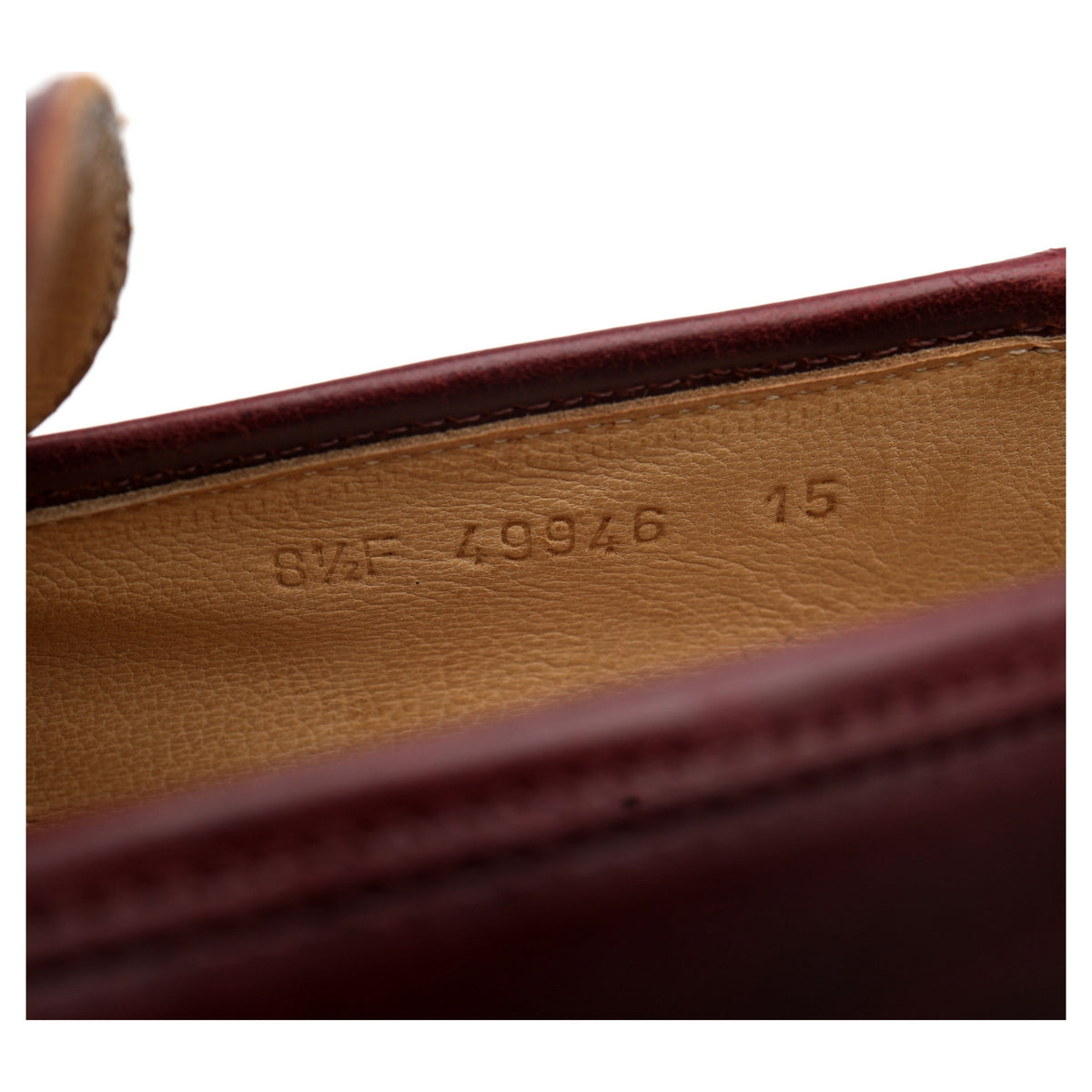 &#39;Reims&#39; Burgundy Leather Loafers UK 8.5 F
