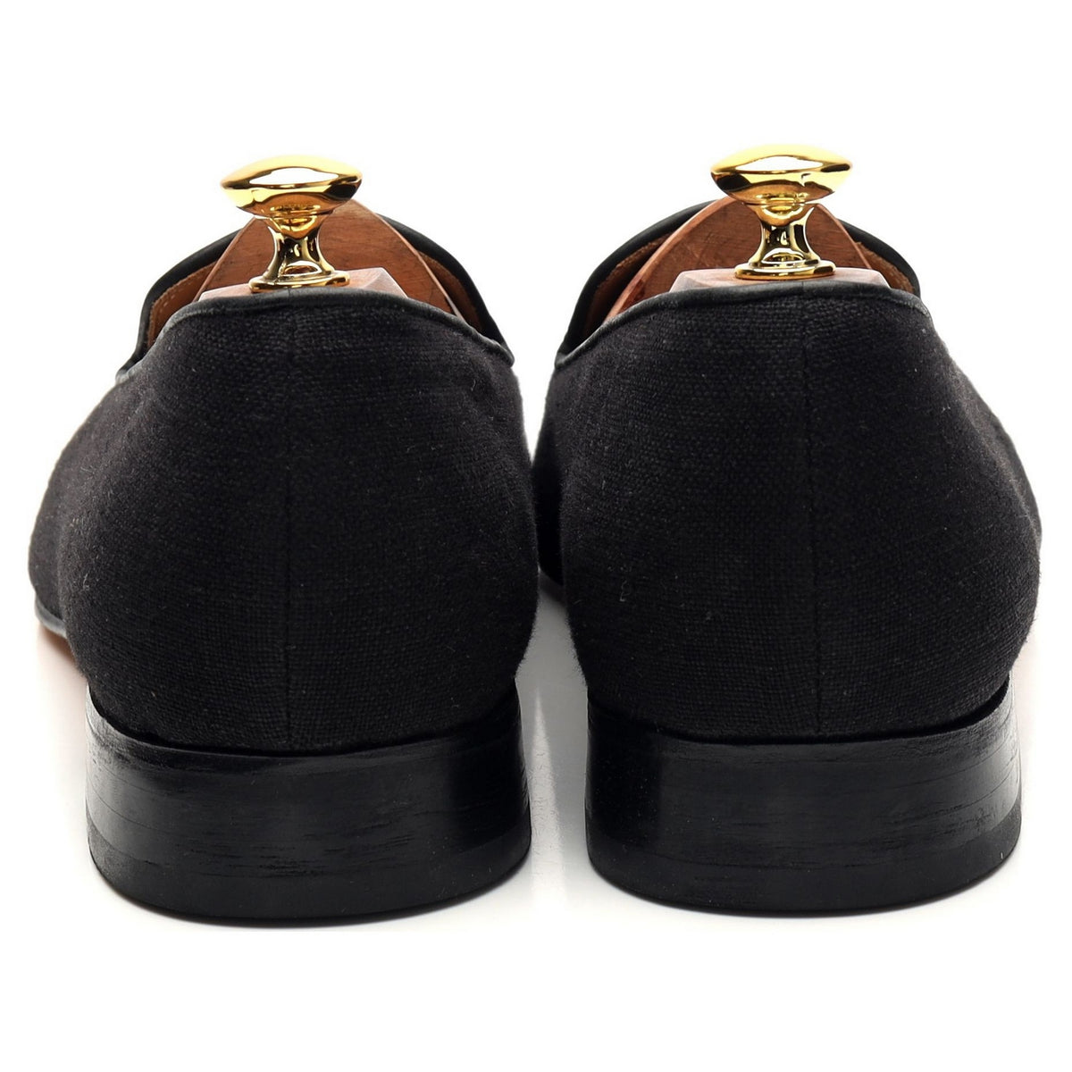 &#39;Albert&#39; Black Canvas Slippers UK 11