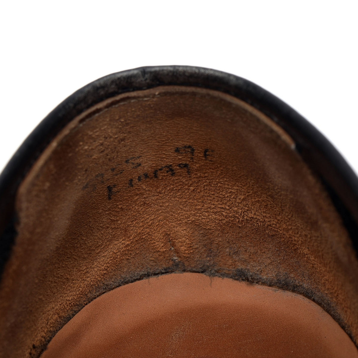&#39;George&#39; Black Leather Penny Loafers UK 9 E