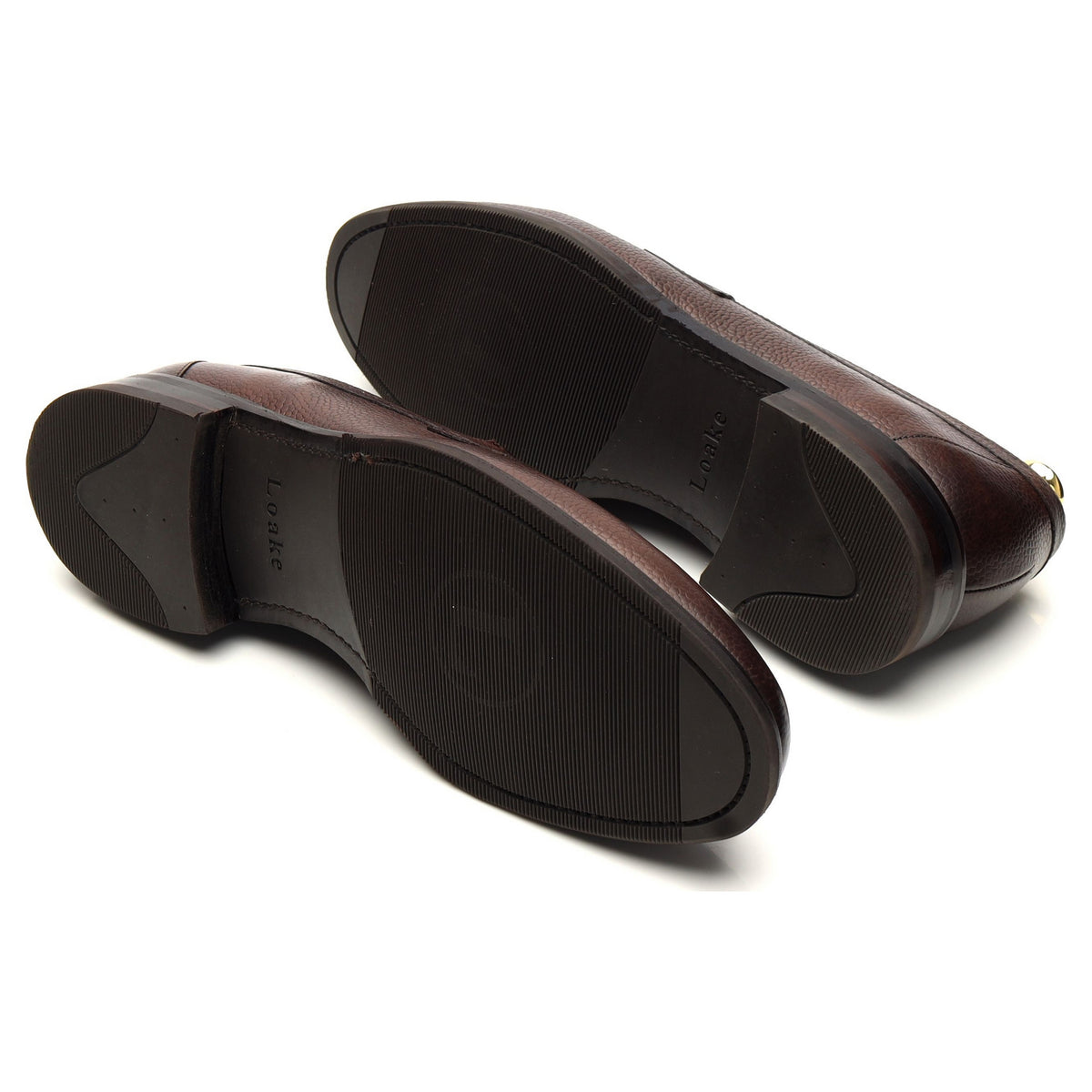 &#39;Imperial&#39; Dark Brown Grain Leather Loafers UK 9 F