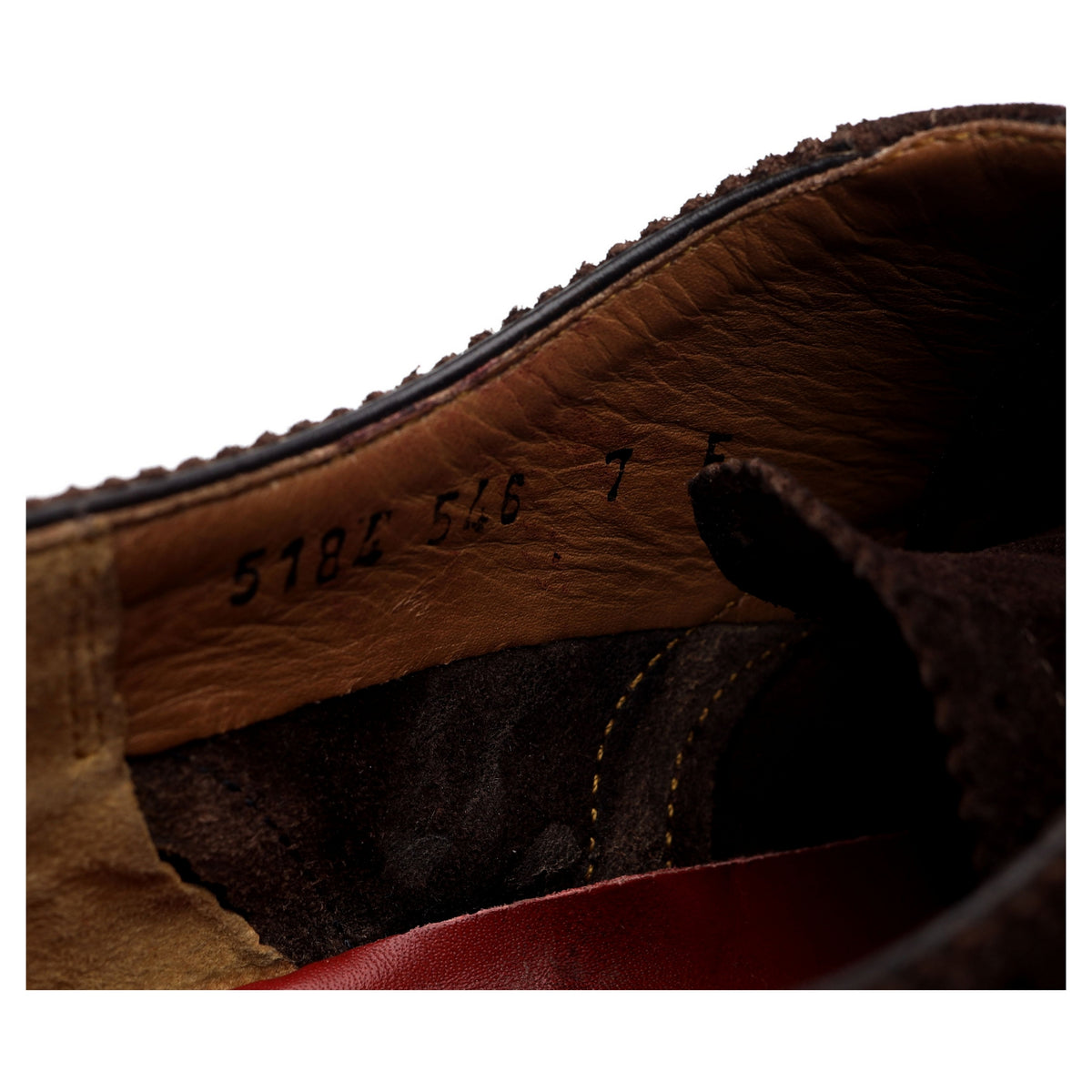 &#39;Tom&#39; Dark Brown Suede Oxford Semi Brogues UK 7 F