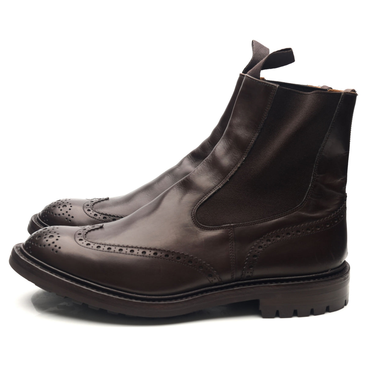 &#39;Henry&#39; Dark Brown Leather Dealer Boots UK 11