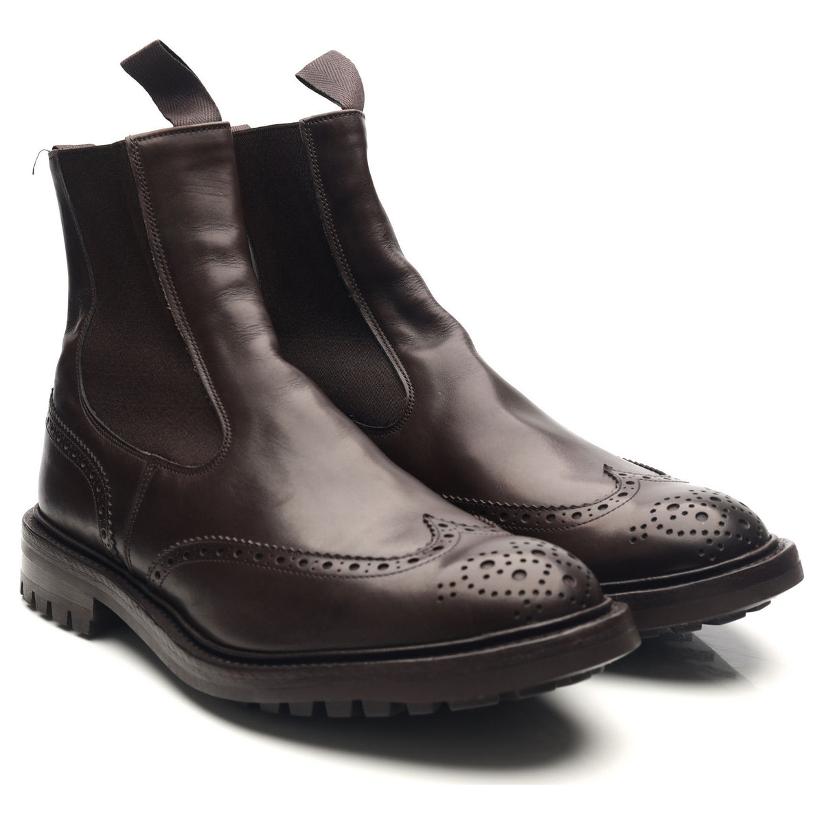 &#39;Henry&#39; Dark Brown Leather Dealer Boots UK 11