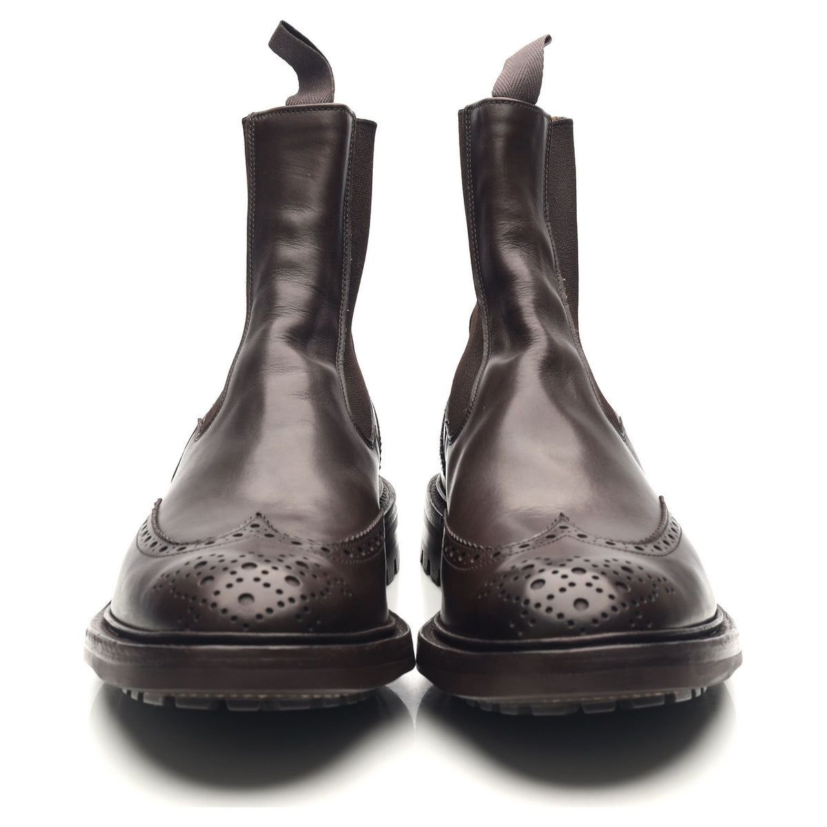 &#39;Henry&#39; Dark Brown Leather Dealer Boots UK 11