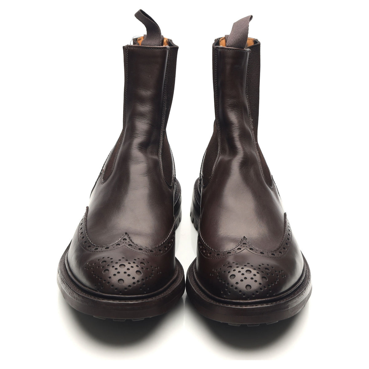 &#39;Henry&#39; Dark Brown Leather Dealer Boots UK 11