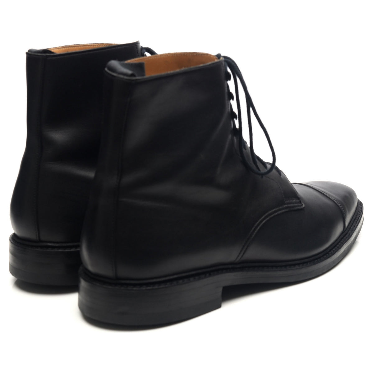 &#39;Northcote&#39; Black Leather Boots UK 10.5 E