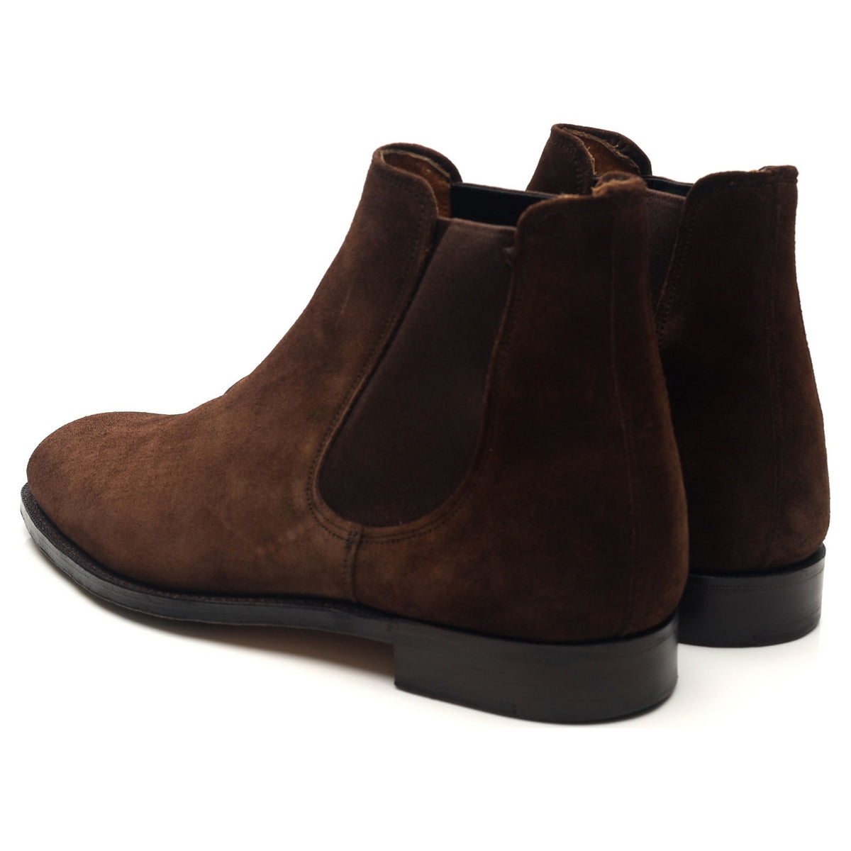 &#39;Burghley&#39; Dark Brown Suede Chelsea Boots UK 7.5 F