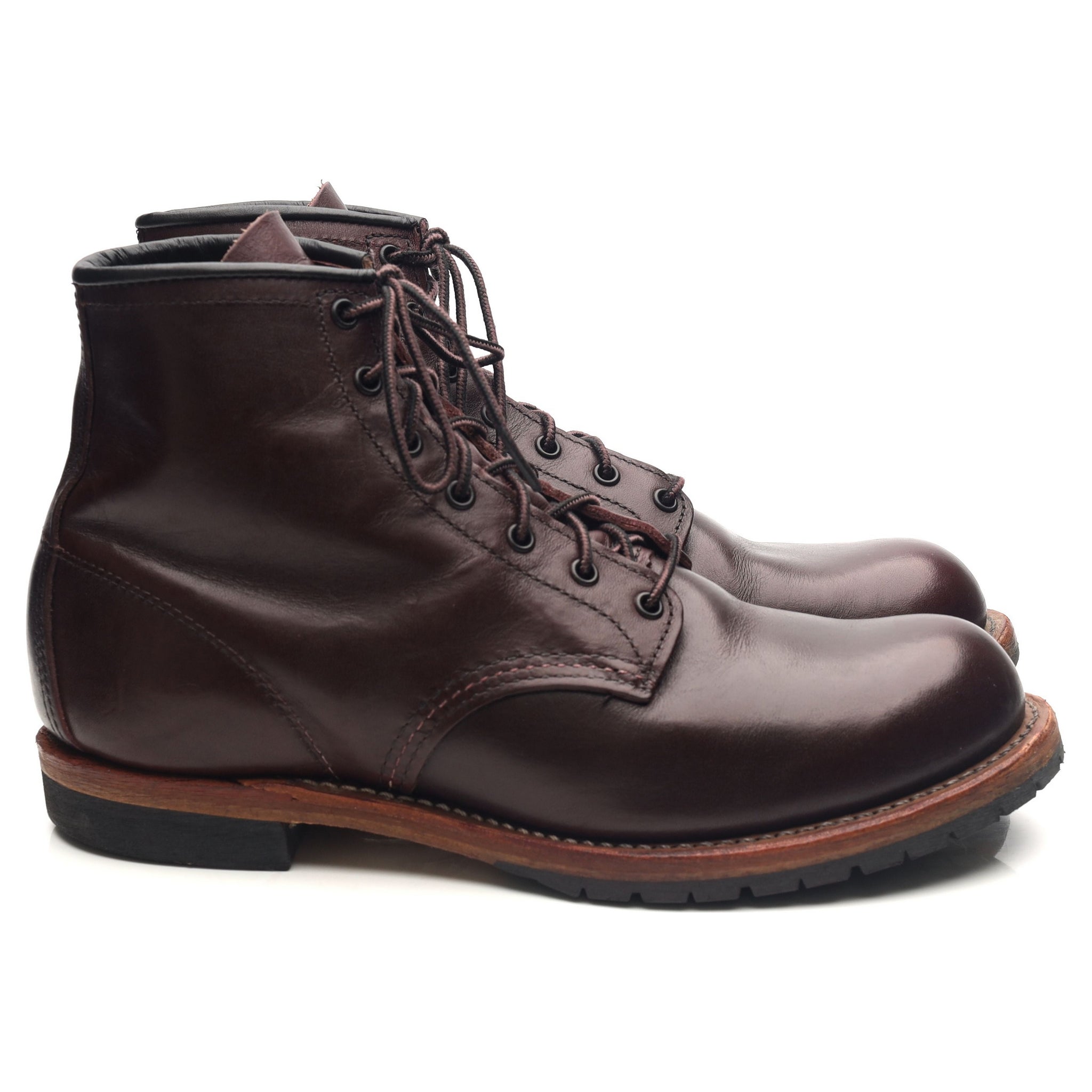 9011' Burgundy Leather Beckman Boots UK 7.5 US 8.5 - Abbot's Shoes