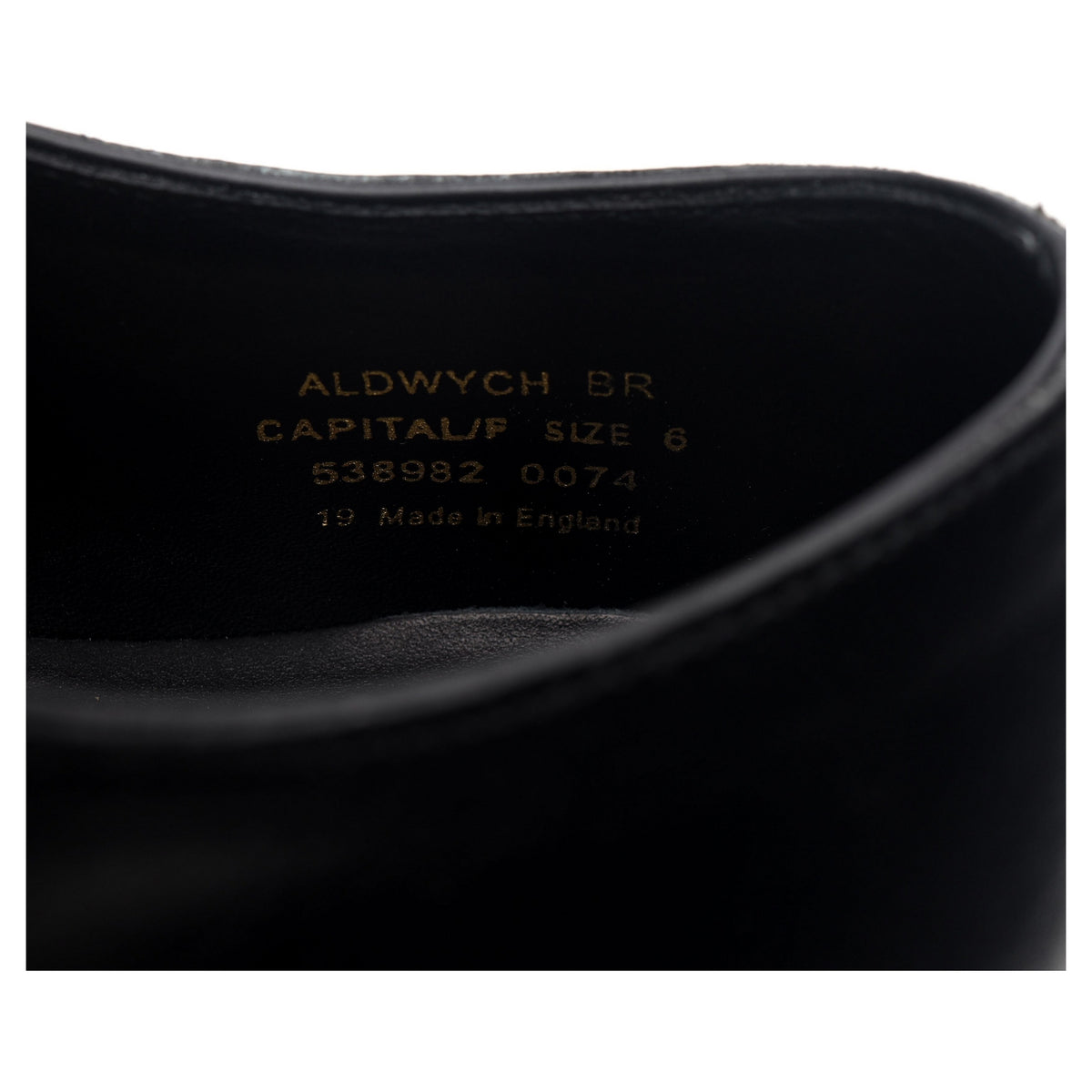 1880 &#39;Aldwych&#39; Black Leather Oxford UK 6 F