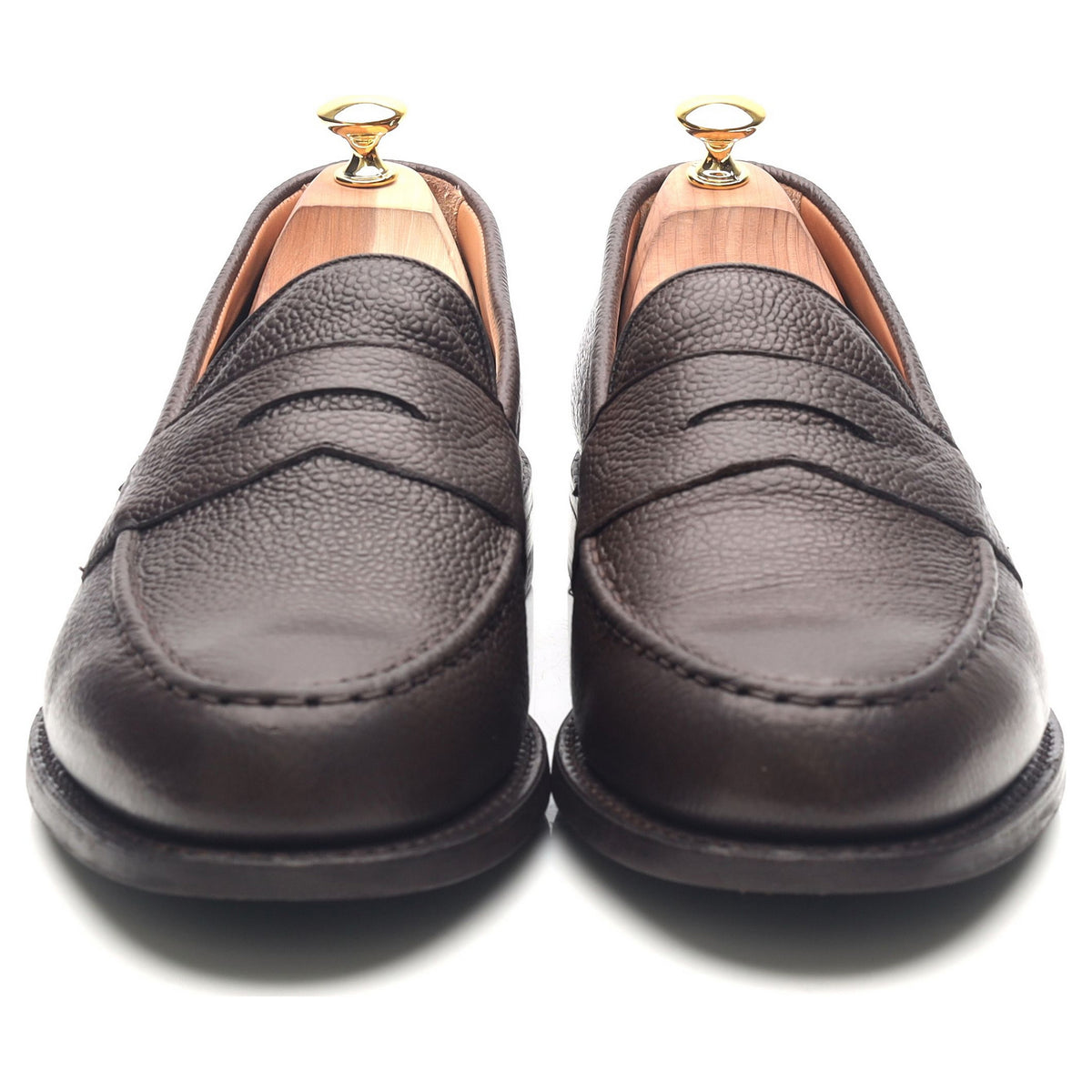 &#39;Howard&#39; Dark Brown Leather Loafers UK 11 F