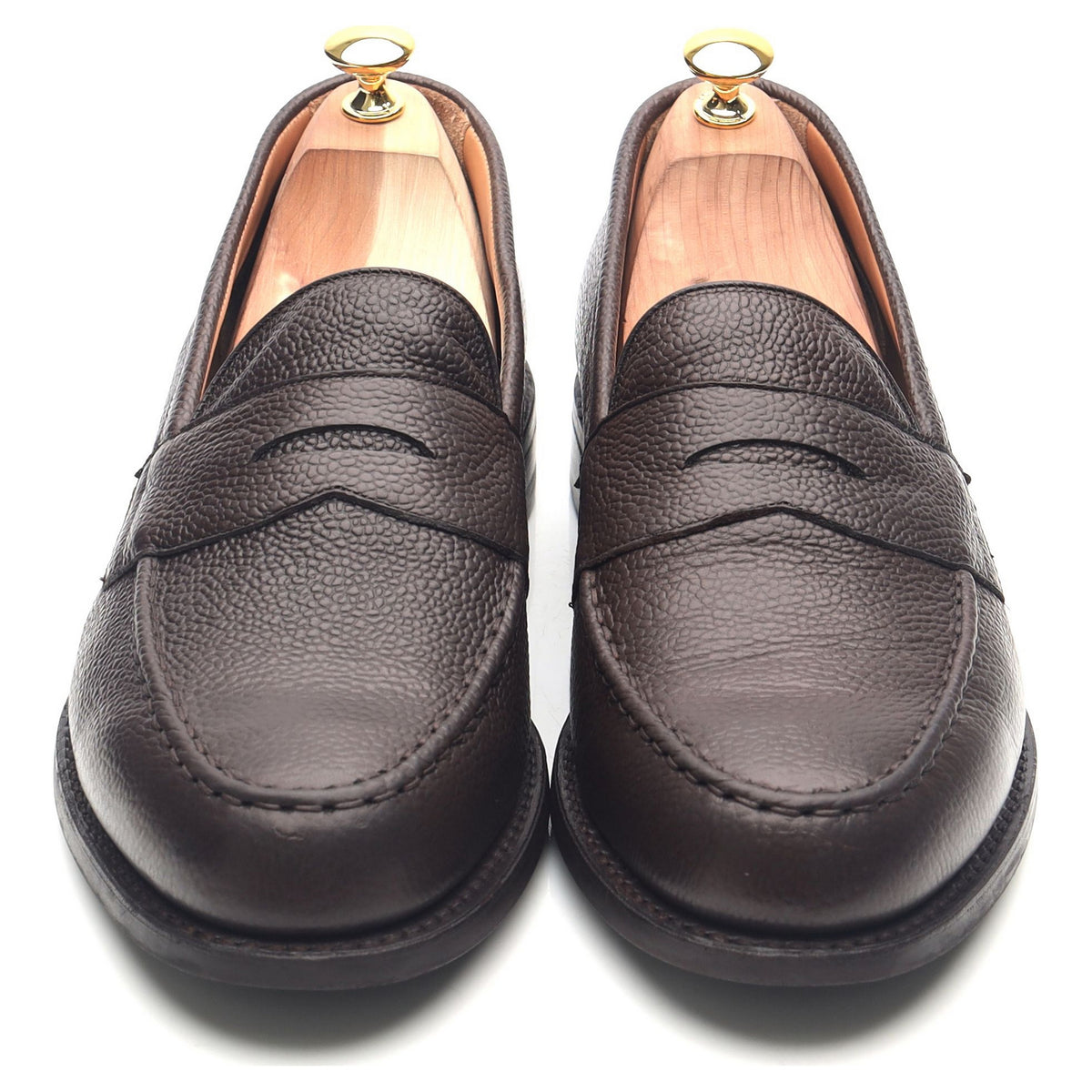 &#39;Howard&#39; Dark Brown Leather Loafers UK 11 F