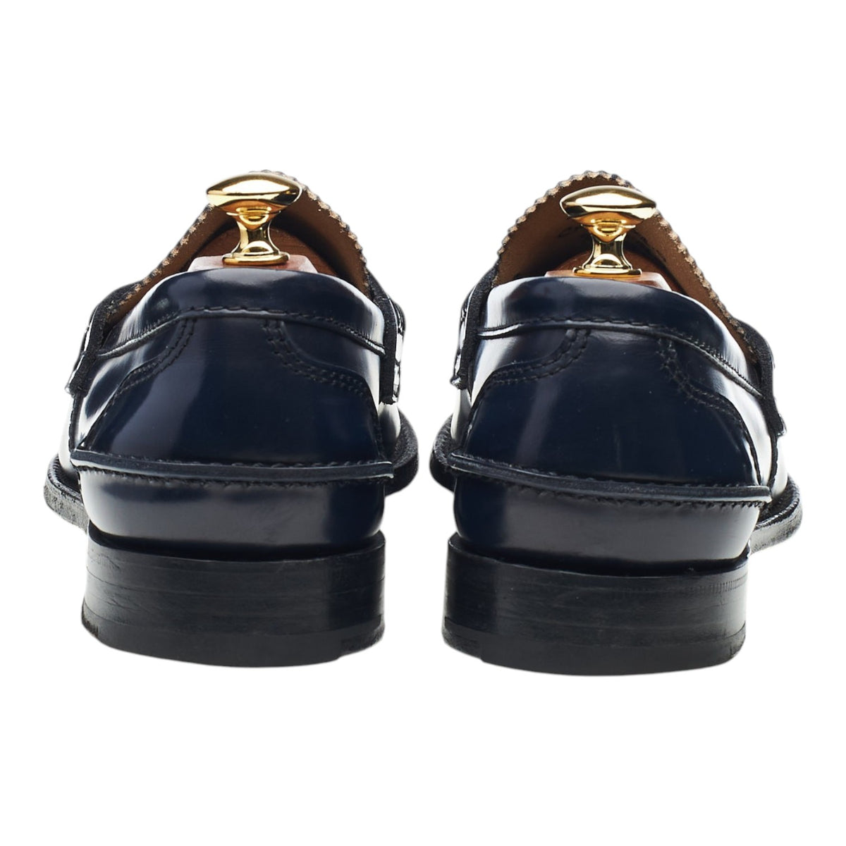 'Tunbridge' Navy Blue Leather Loafers UK 9 G