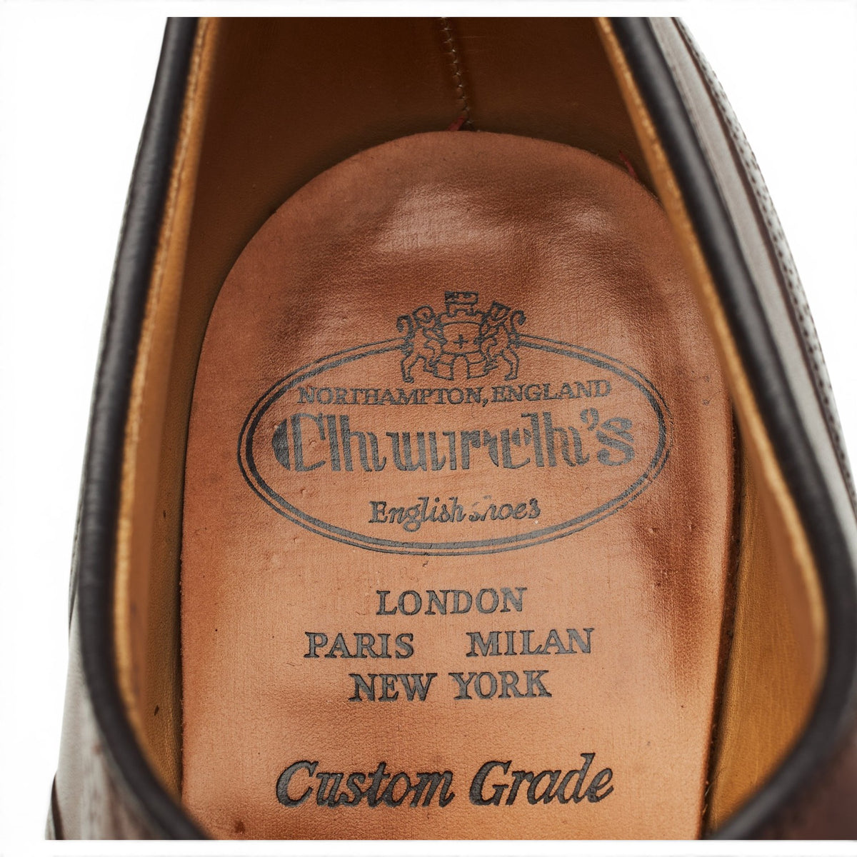 'Gunthorpe' Brown Leather Oxford Brogues UK 9 F