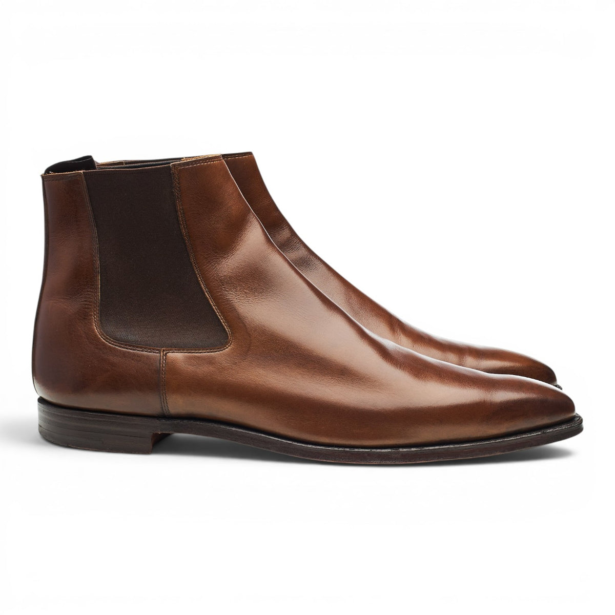 'Lingfield' Dark Brown Leather Chelsea Boots UK 11 E
