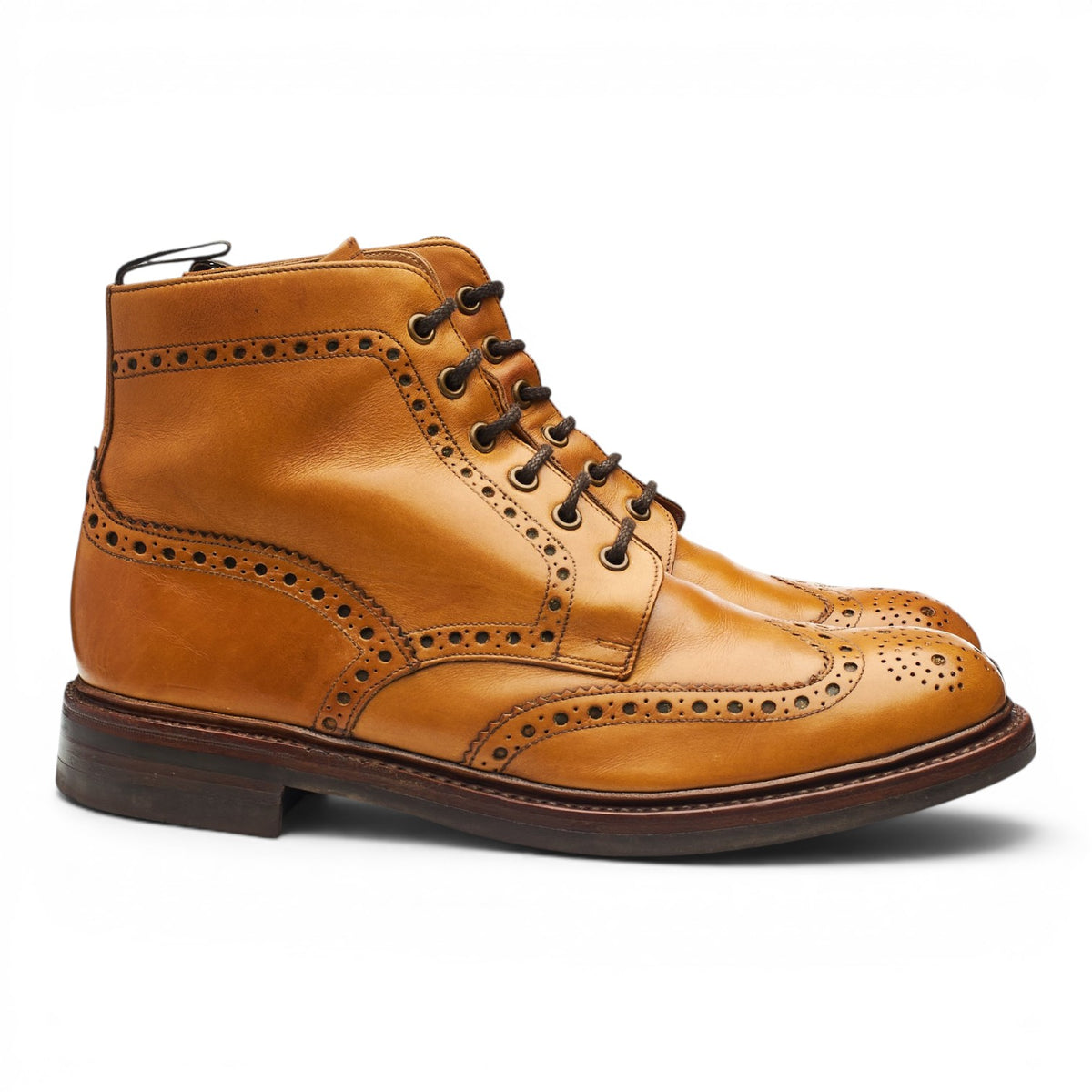 1880 'Bedale' Tan Brown Leather Brogues Boots UK 8.5 G