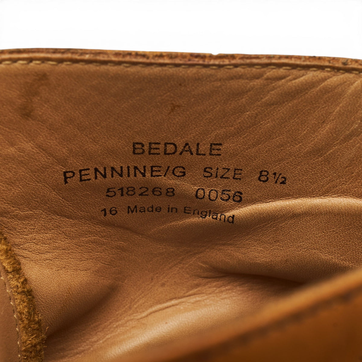 1880 'Bedale' Tan Brown Leather Brogues Boots UK 8.5 G