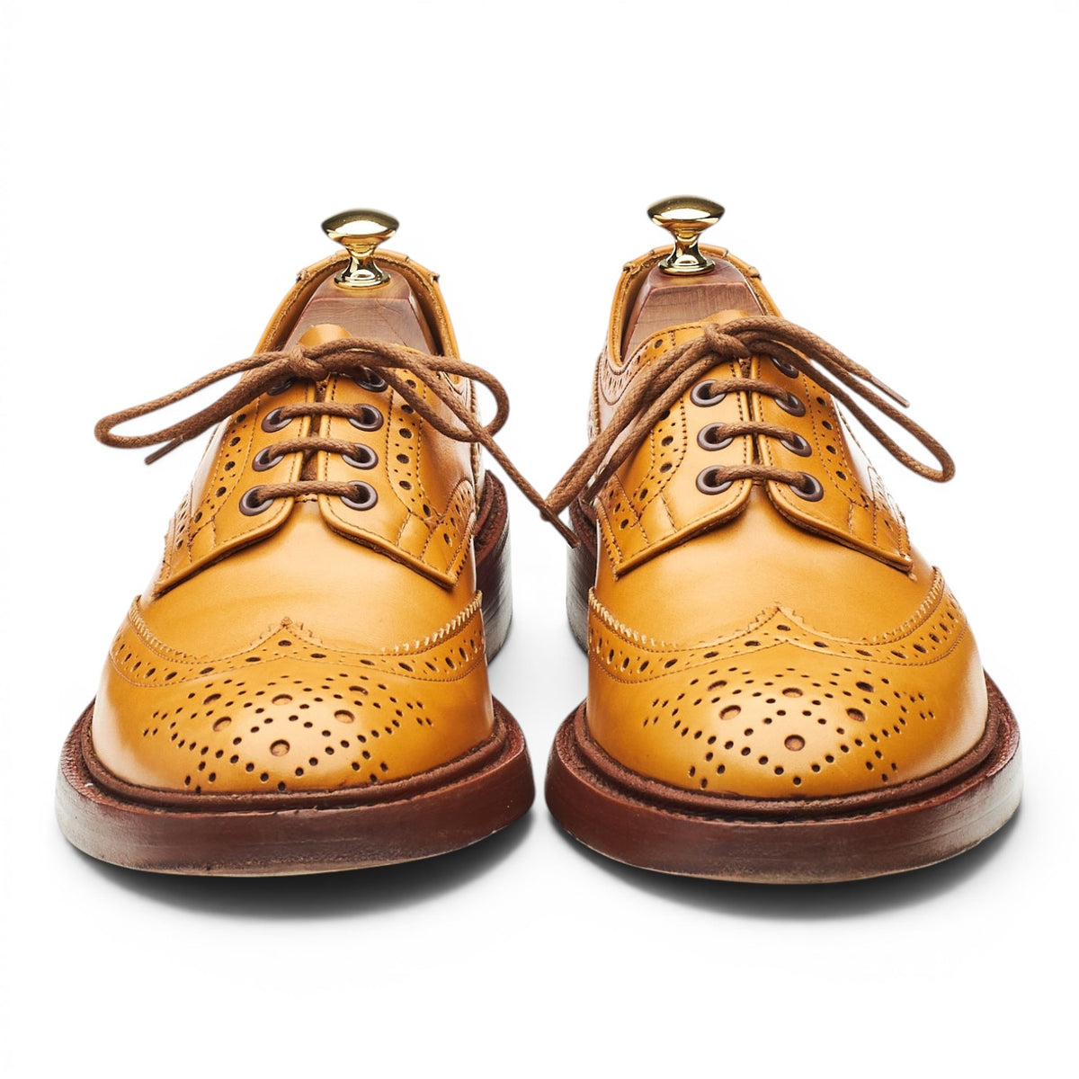 'Bourton' Tan Brown Leather Derby Brogues UK 9
