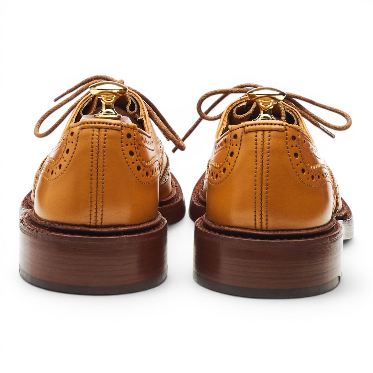 'Bourton' Tan Brown Leather Derby Brogues UK 9