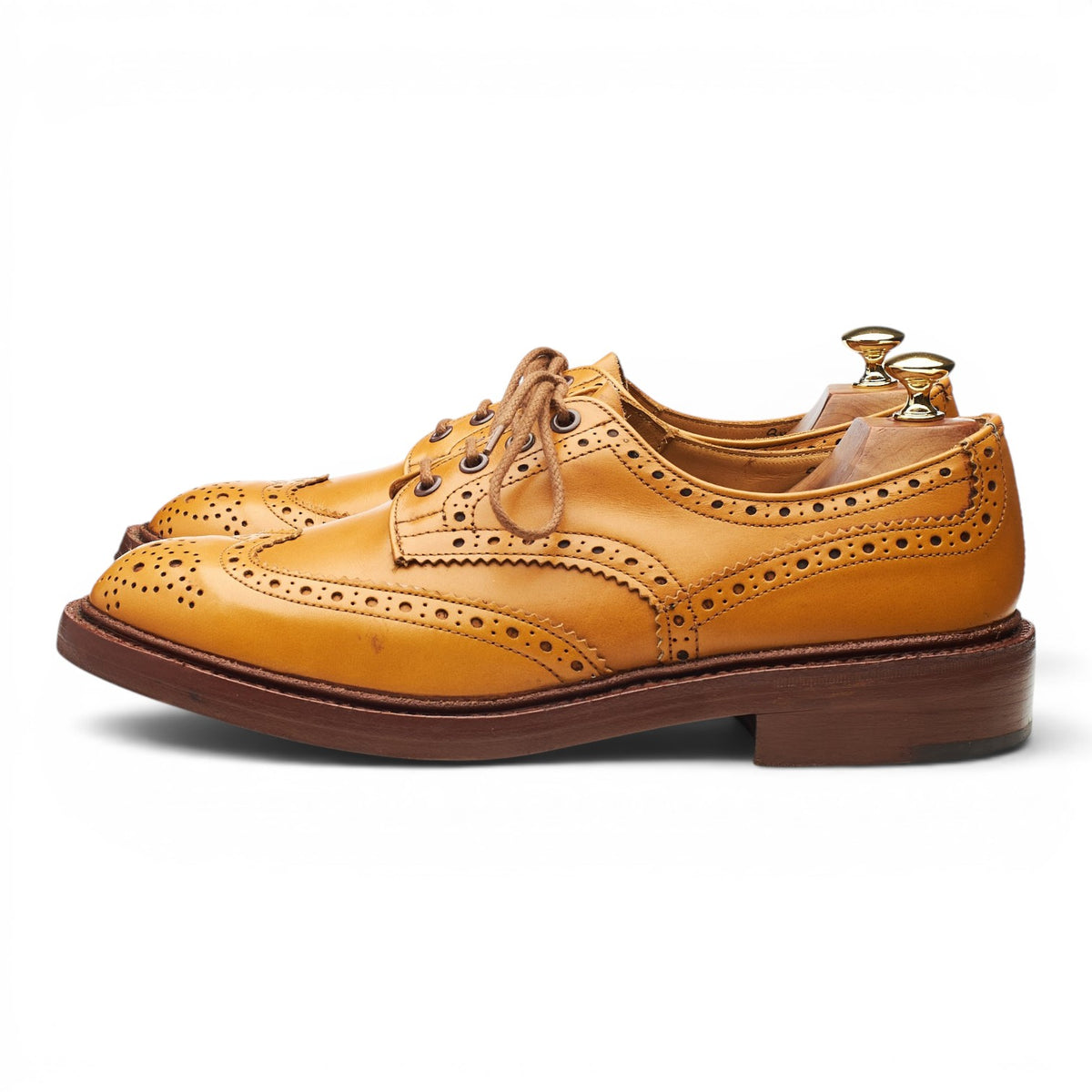 'Bourton' Tan Brown Leather Derby Brogues UK 9
