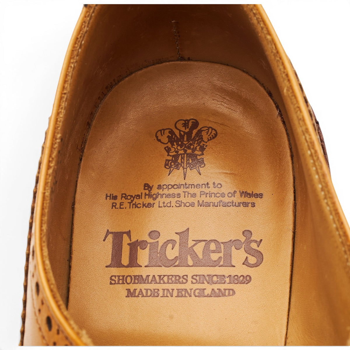 'Bourton' Tan Brown Leather Derby Brogues UK 9