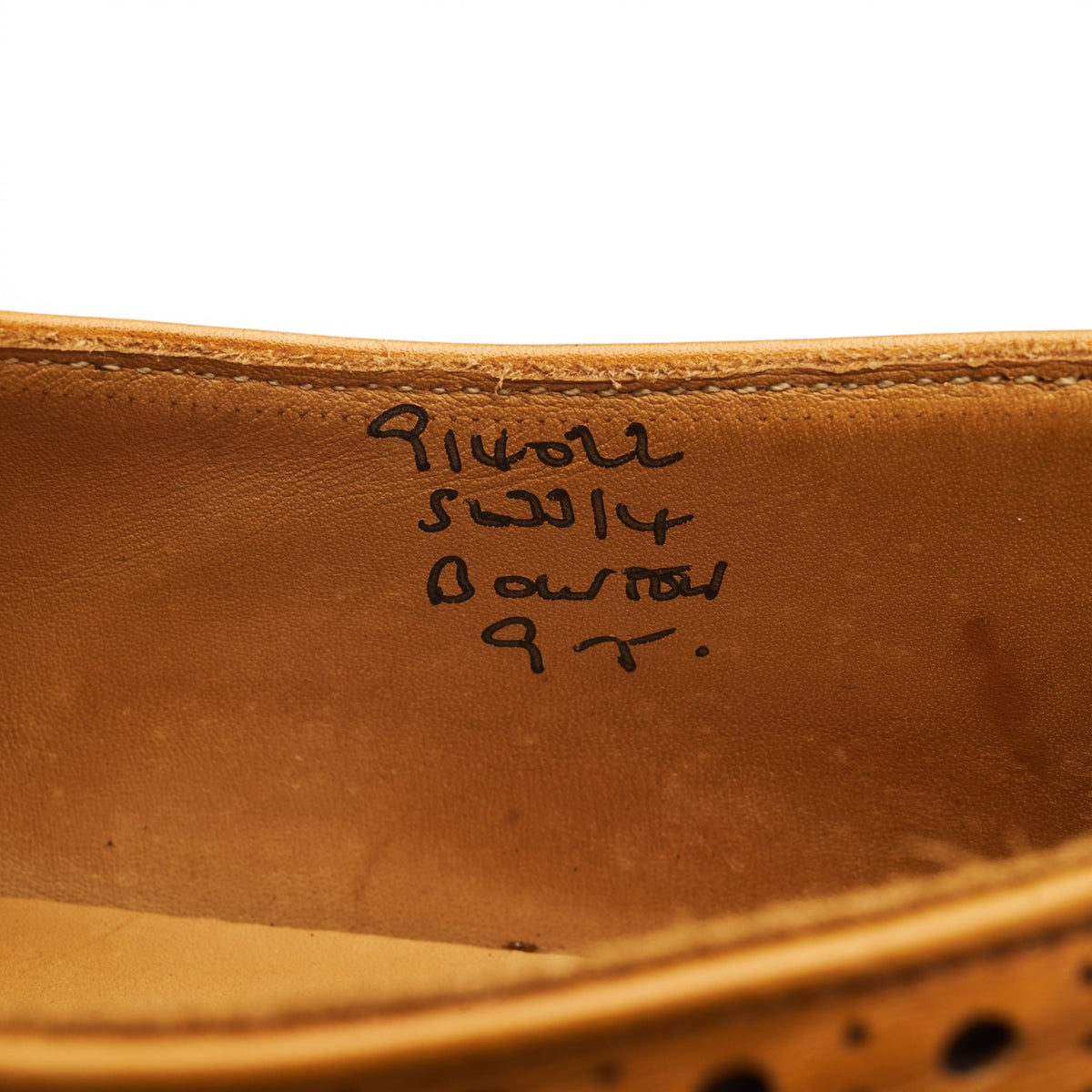 'Bourton' Tan Brown Leather Derby Brogues UK 9