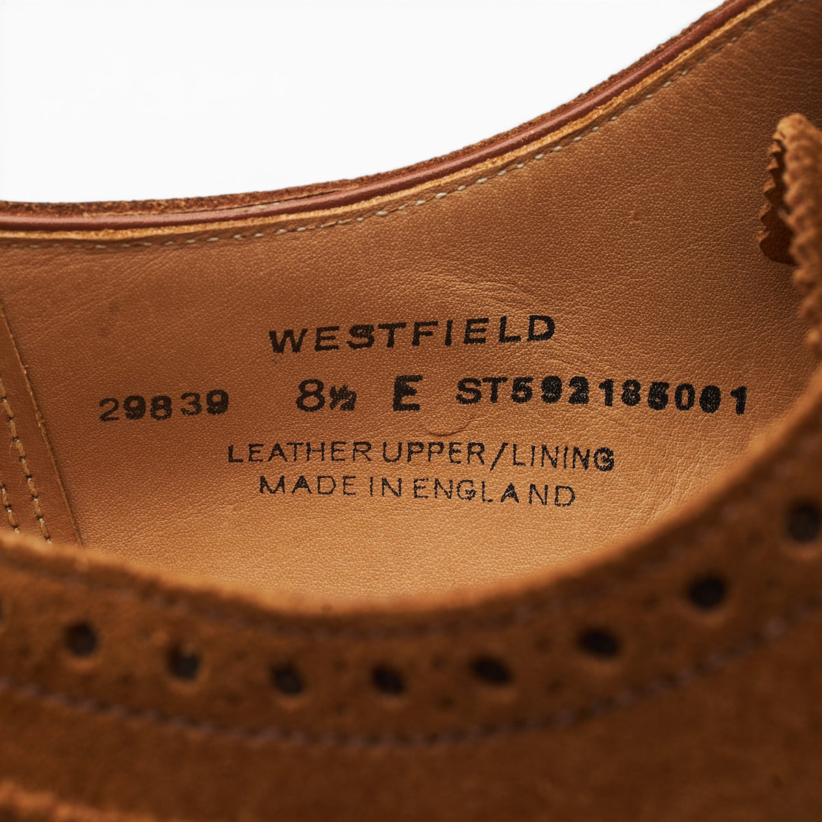 'Westfield' Snuff Brown Suede Oxford Brogues UK 8.5 E