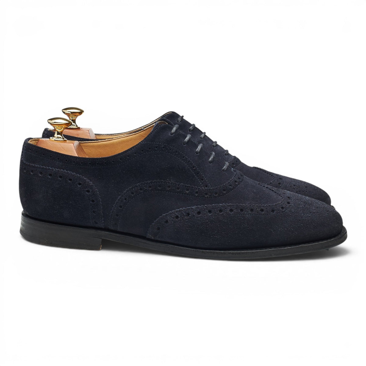 'Tarvin' Navy Blue Suede Oxford Brogues UK 9.5 G