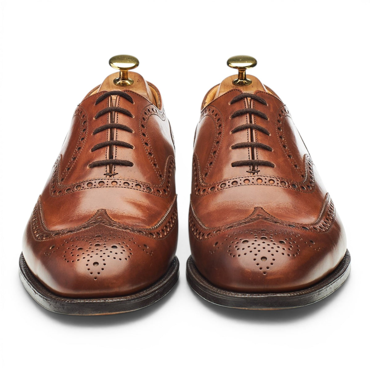 'Chetwynd' Tan Brown Leather Oxford Brogues UK 8 G