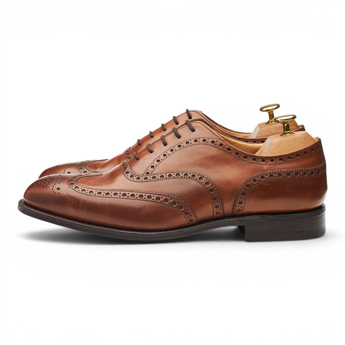 'Chetwynd' Tan Brown Leather Oxford Brogues UK 8 G