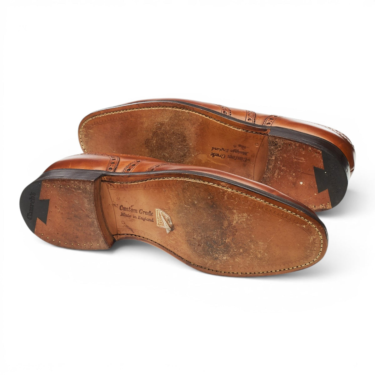 'Chetwynd' Tan Brown Leather Oxford Brogues UK 8 G