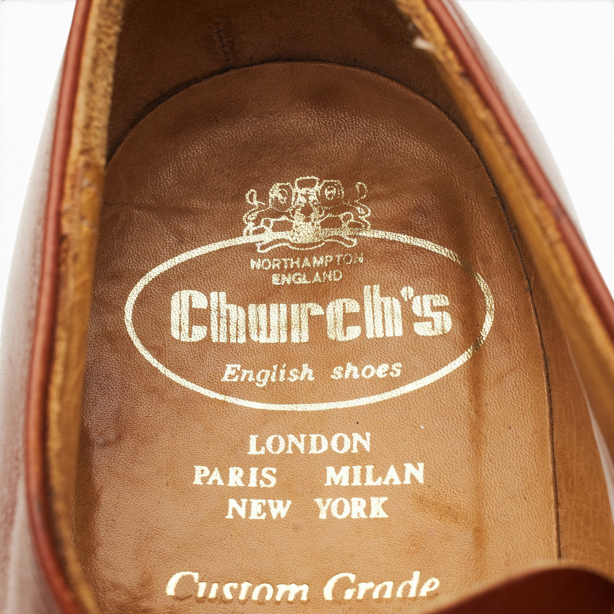 'Dartmoor' Tan Brown Leather Split Toe Derby UK 7 F