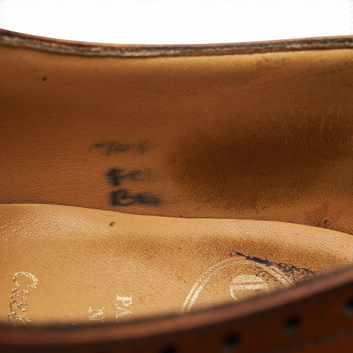 'Berlin' Tan Brown Leather Oxford Brogues UK 7 F