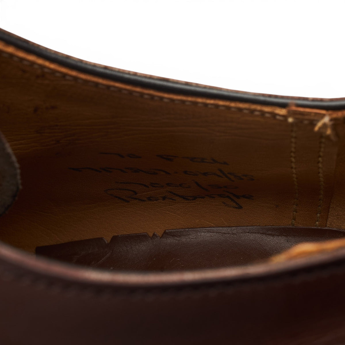 'Roxburgh' Dark Brown Leather Split Toe Derby UK 7 F