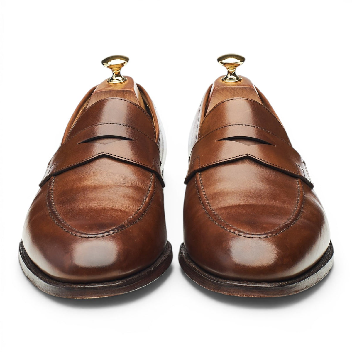 'Sydney' Brown Leather Loafers UK 10 E