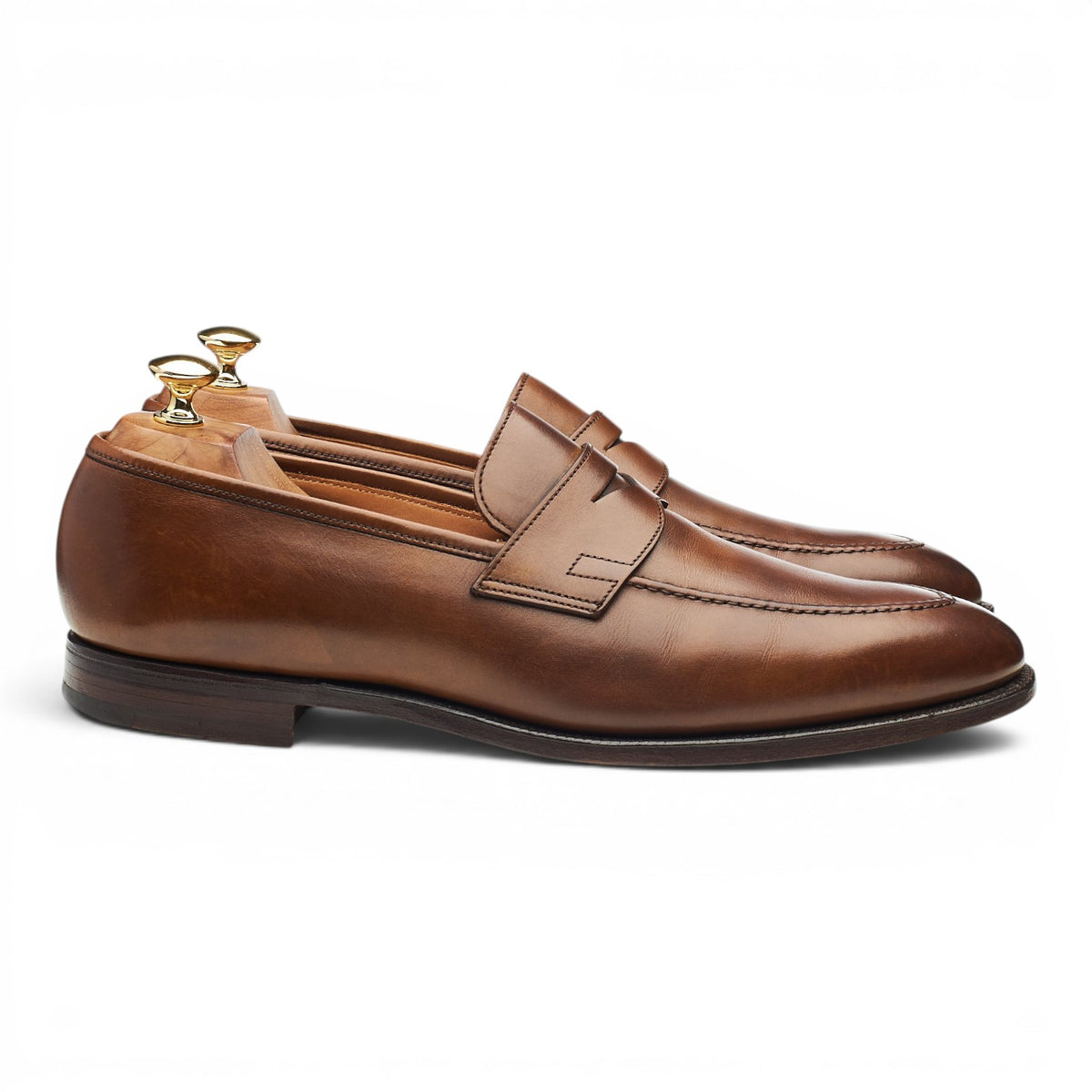 'Sydney' Brown Leather Loafers UK 10 E