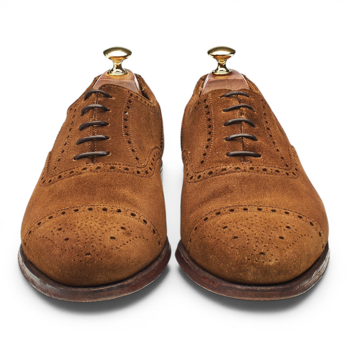 Shipton & Heneage 'Winchester' Snuff Brown Suede Oxford Semi Brogues UK 9 E