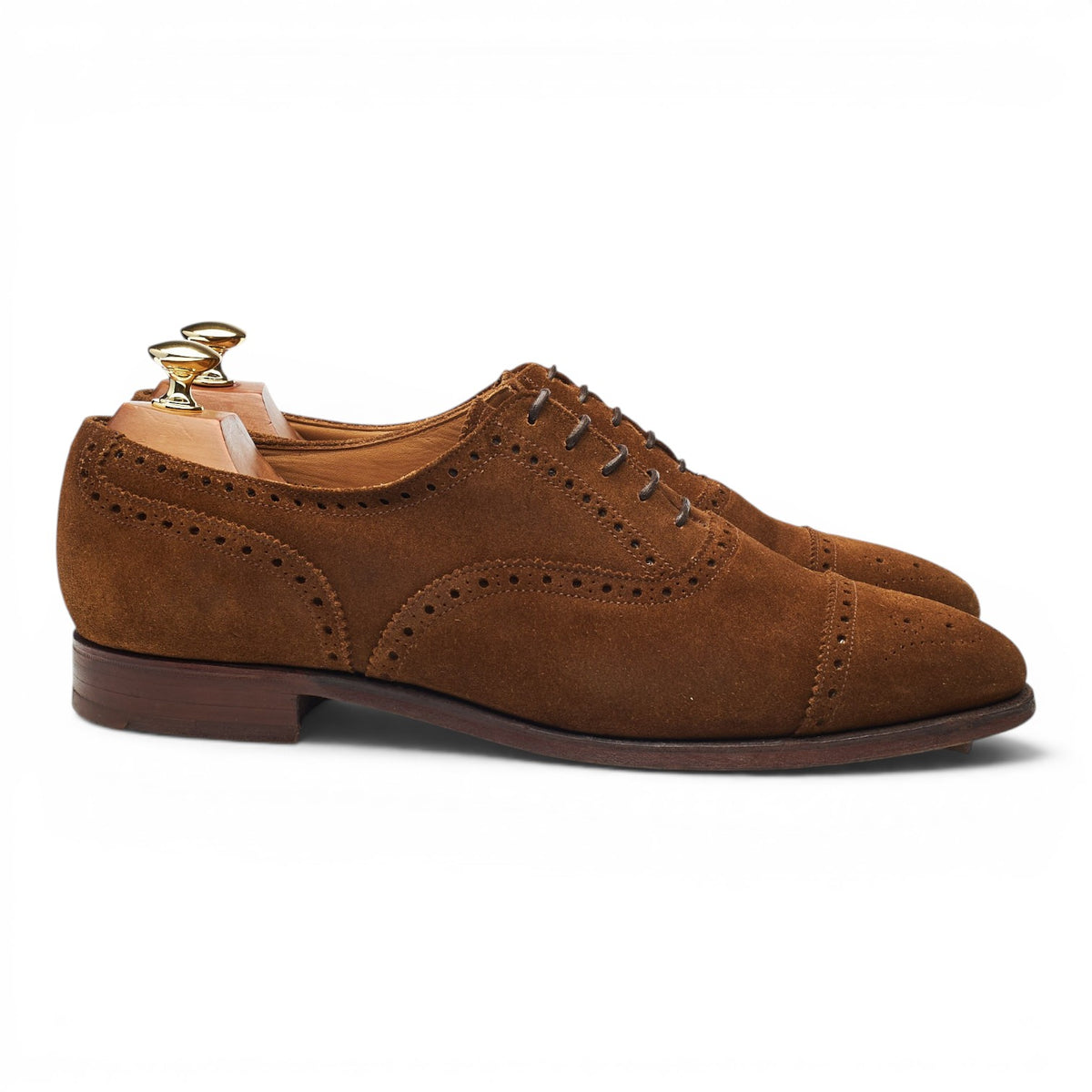 Shipton & Heneage 'Winchester' Snuff Brown Suede Oxford Semi Brogues UK 9 E