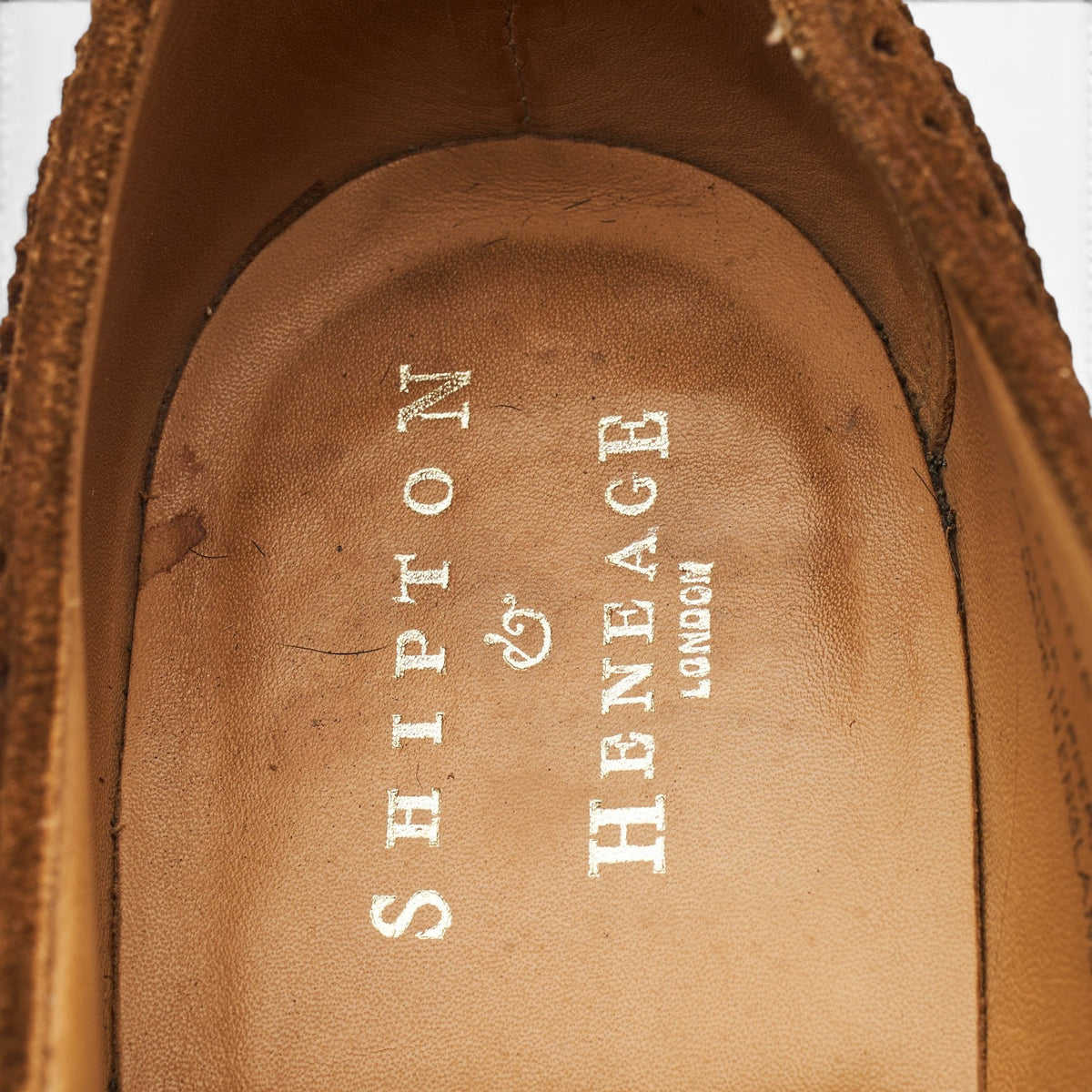 Shipton & Heneage 'Winchester' Snuff Brown Suede Oxford Semi Brogues UK 9 E