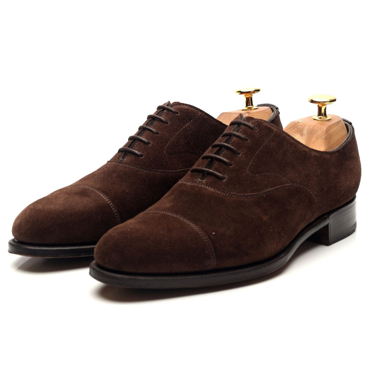 &#39;Chelsea&#39; Dark Brown Suede Oxford UK 5.5 E