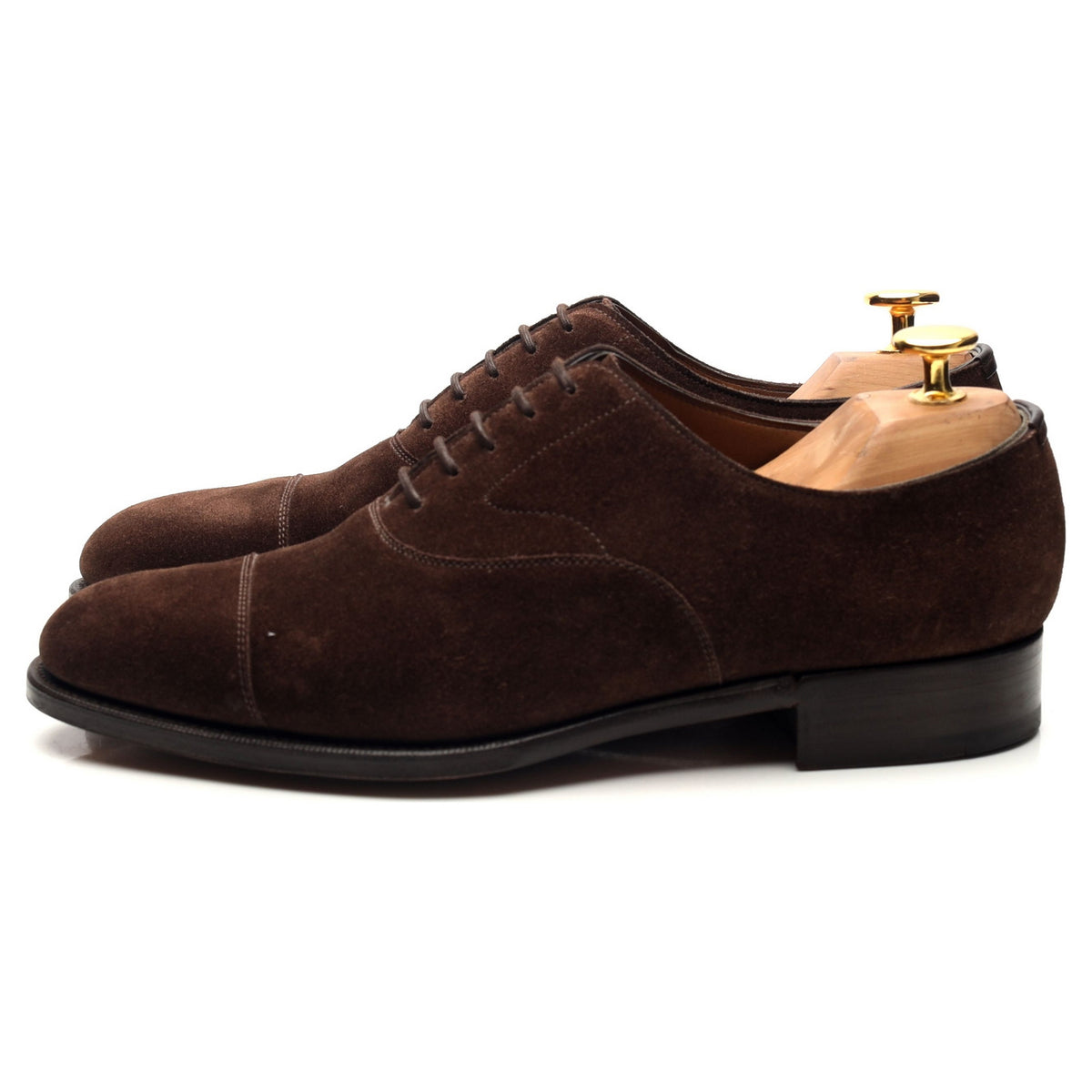 &#39;Chelsea&#39; Dark Brown Suede Oxford UK 5.5 E