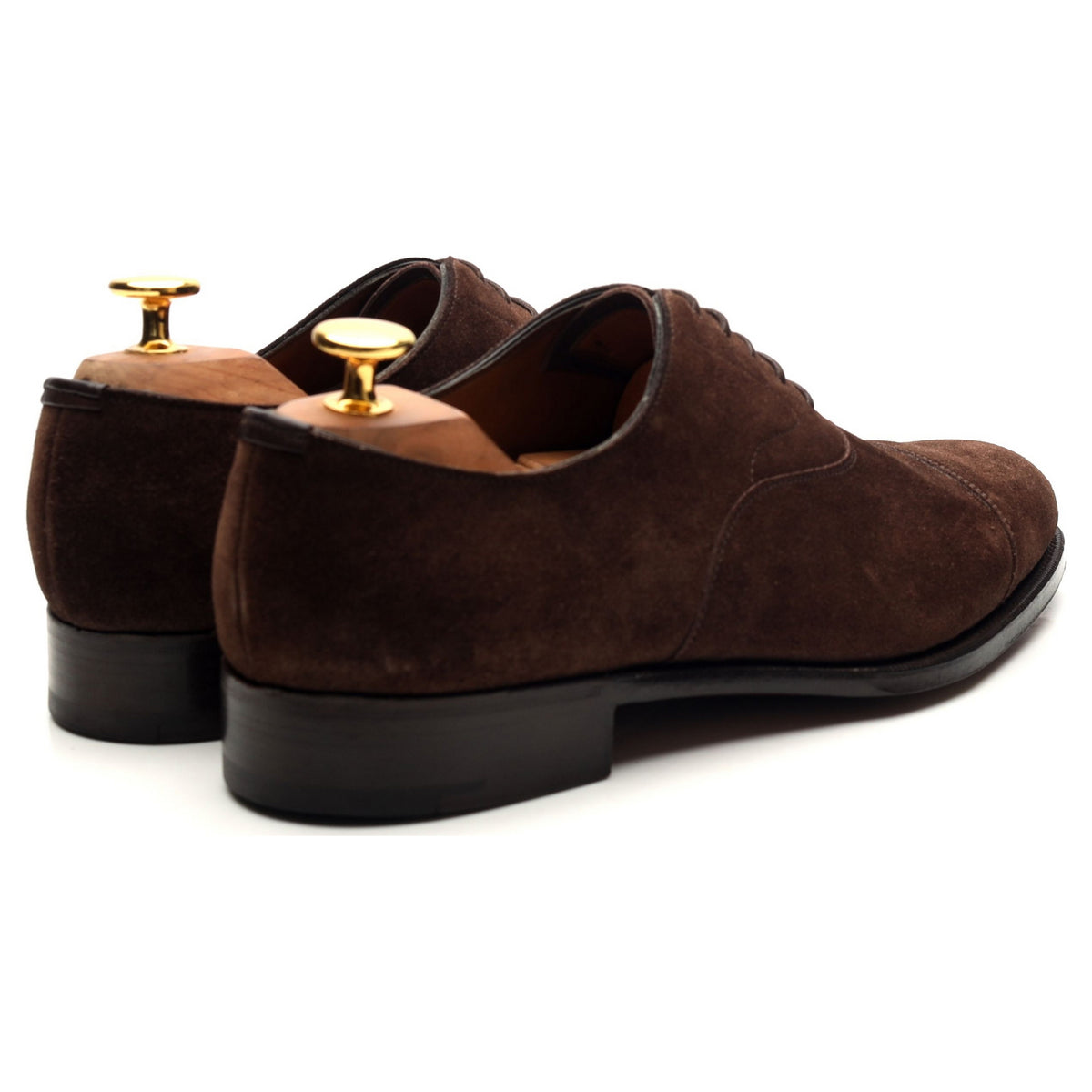 &#39;Chelsea&#39; Dark Brown Suede Oxford UK 5.5 E