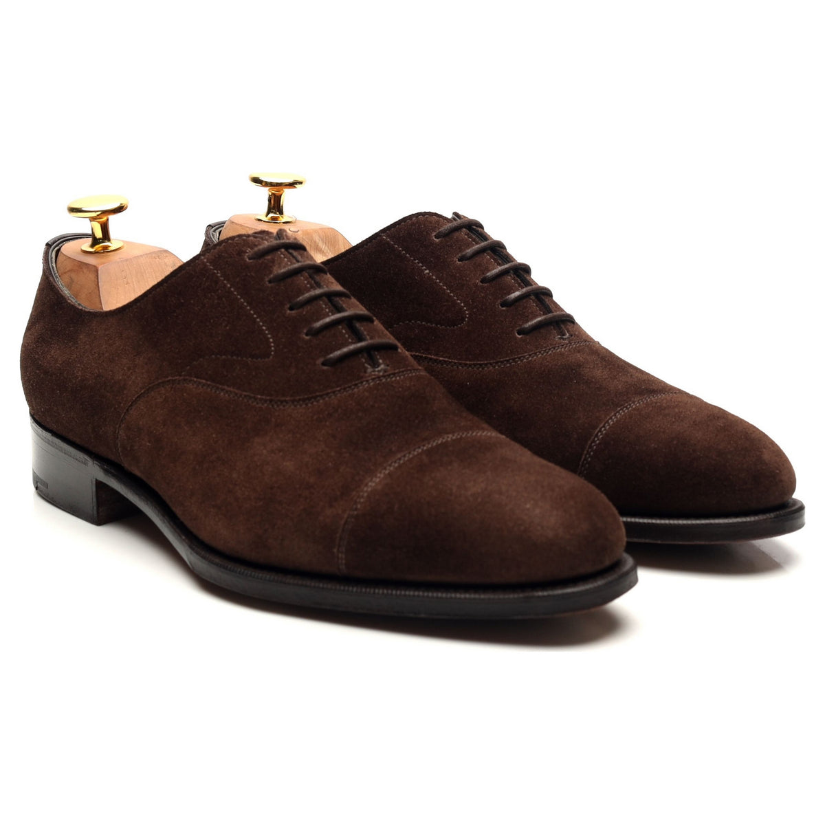 &#39;Chelsea&#39; Dark Brown Suede Oxford UK 5.5 E